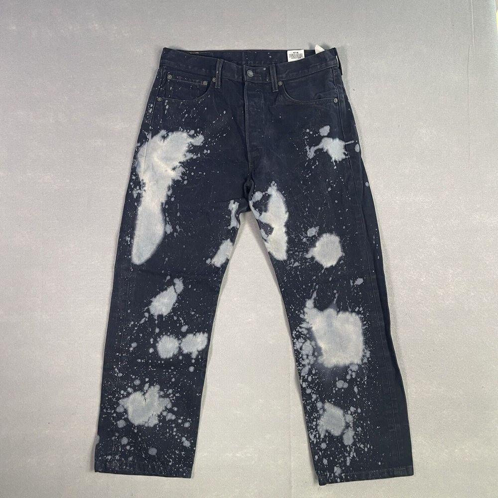 Levi's 501 Jeans Men Blue‎ 32W 28L Straight Leg Tie Dye Bleacher